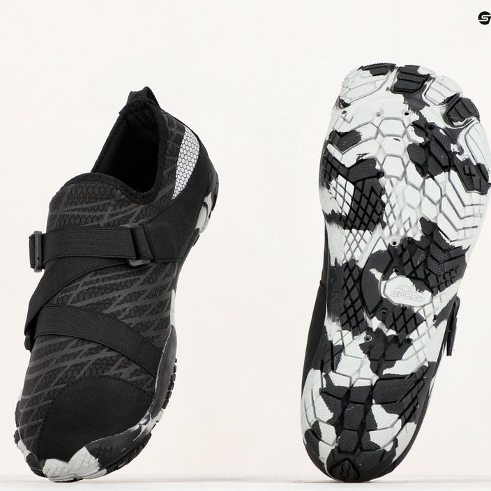 AQUA-SPEED Tortuga water shoes black and white 635 17