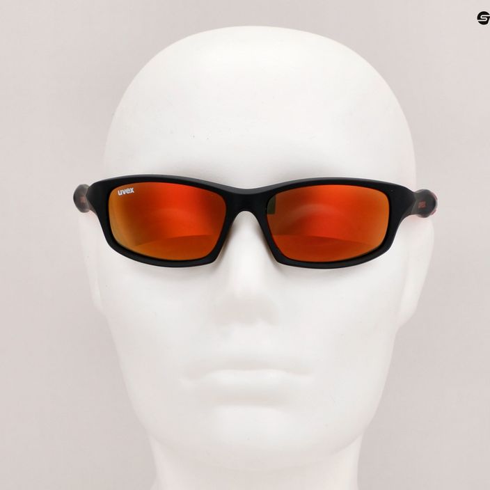 UVEX children's sunglasses Sportstyle black mat red/ mirror red 507 53/3/866/2316 11