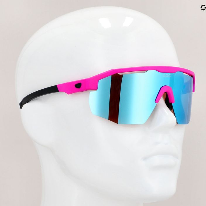 GOG cycling glasses Argo matt neon pink/black/white-blue E506-2 12