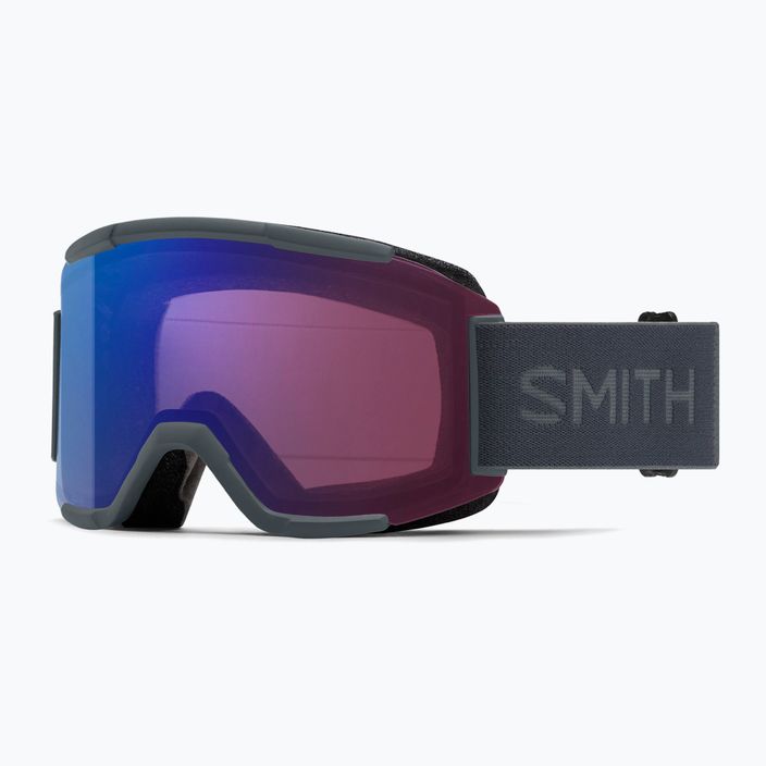 Smith Squad slate/chromapop photochromic rose flash ski goggles M00668 6