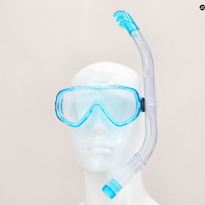 Cressi Ondina + Top Clear Aquamarine children's snorkel set DM1010133 13