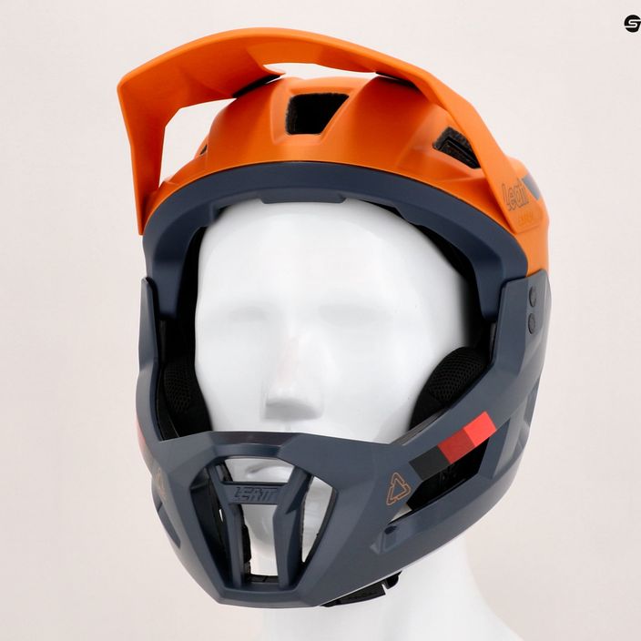 Leatt MTB Enduro 2.0 V23 bike helmet navy blue and yellow 1023014852 10