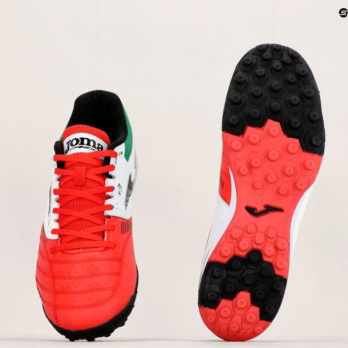 Men's Joma Cancha TF football boots red/white/green 11