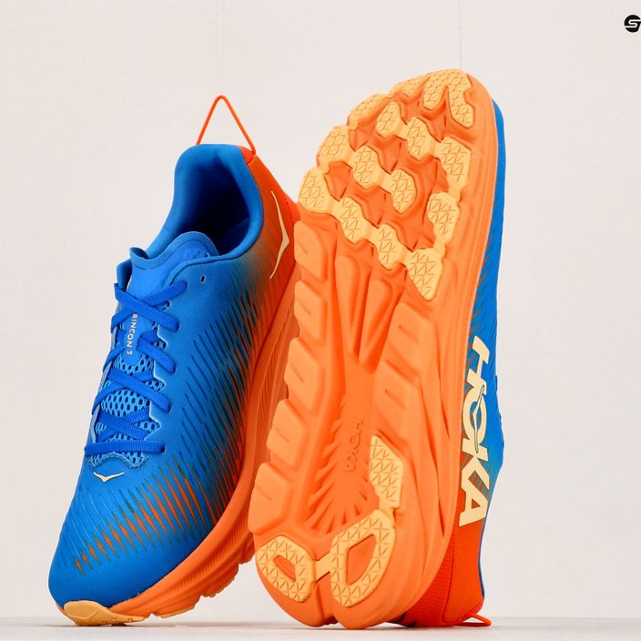 HOKA men's running shoes Rincon 3 blue-orange 1119395-CSVO 11