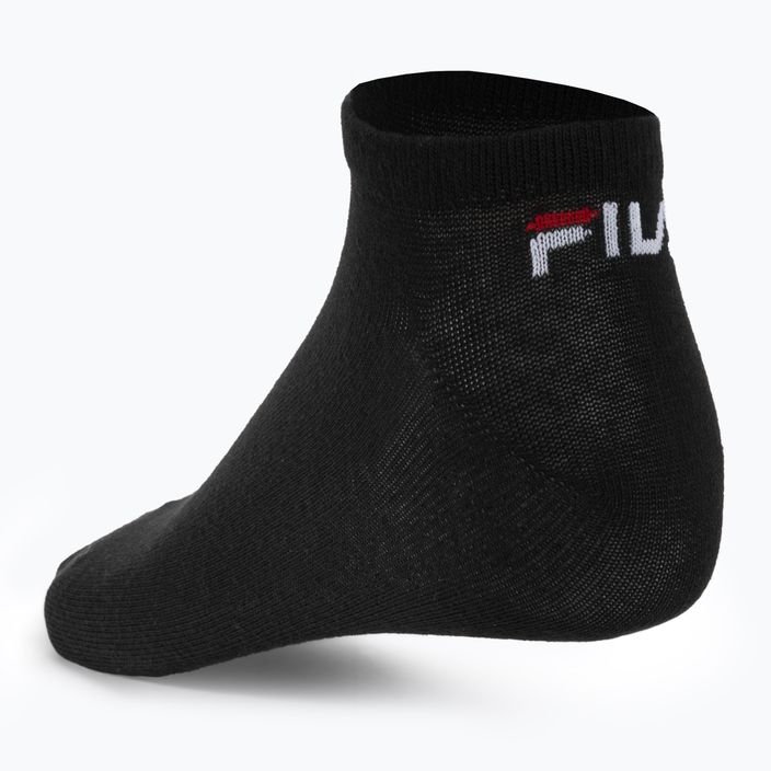 FILA Unisex Invisble Plain 3 Pack socks black 3