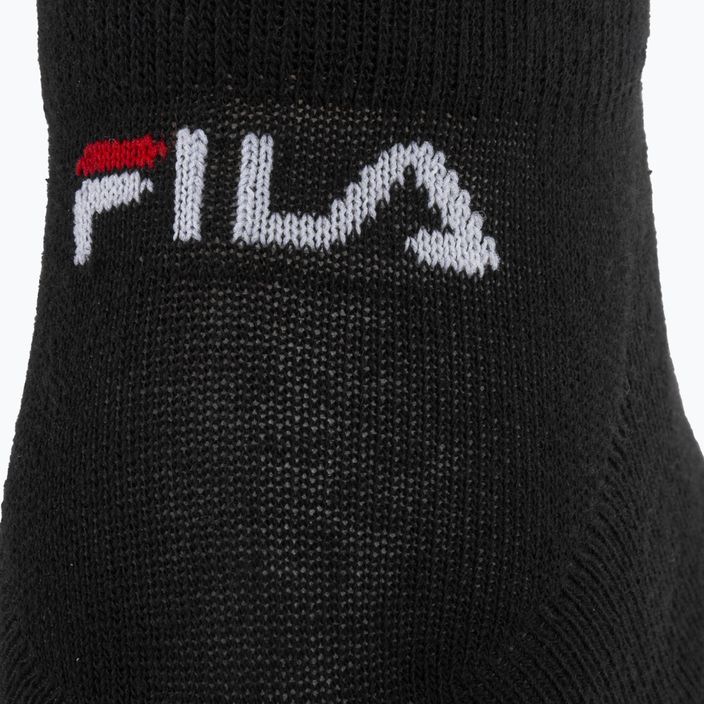 FILA Unisex Invisble Plain 3 Pack socks black 4
