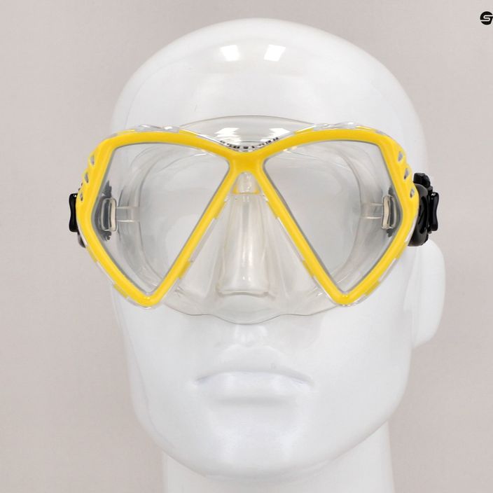 Aqualung Cub transparent/yellow junior diving mask MS5530007 8