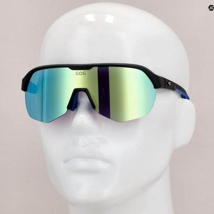 GOG Perseus matt black/blue/blue green cycling glasses E501-4 10