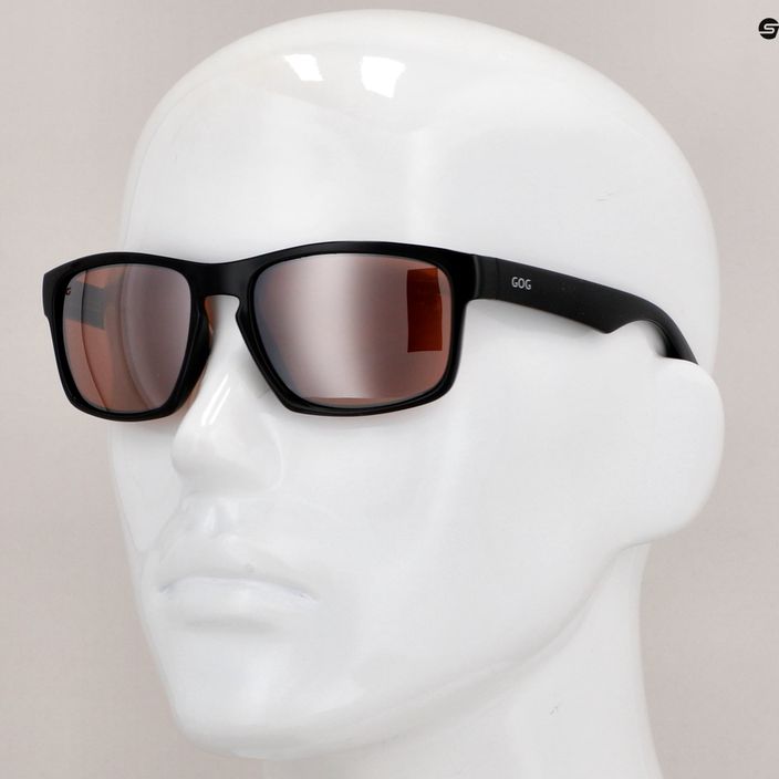 GOG Logan fashion black / silver mirror sunglasses E713-1P 9