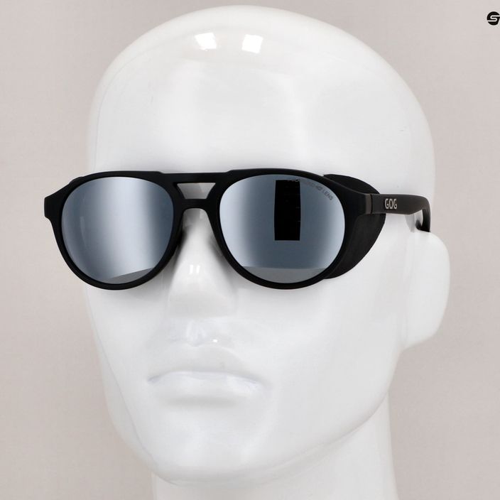 GOG Nanga matt black / silver mirror sunglasses E410-1P 10