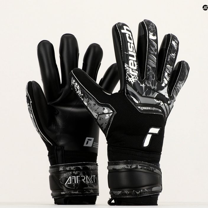 Reusch Attrakt Infinity Finger Support Goalkeeper Gloves black 5370720-7700 9