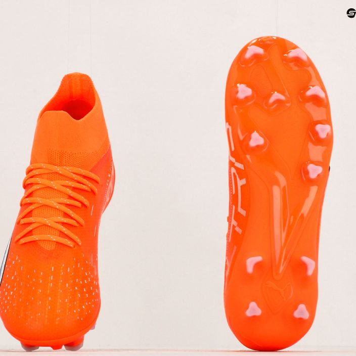 PUMA Ultra Pro FG/AG Jr children's football boots ultra orange/puma white/blue glimmer 12