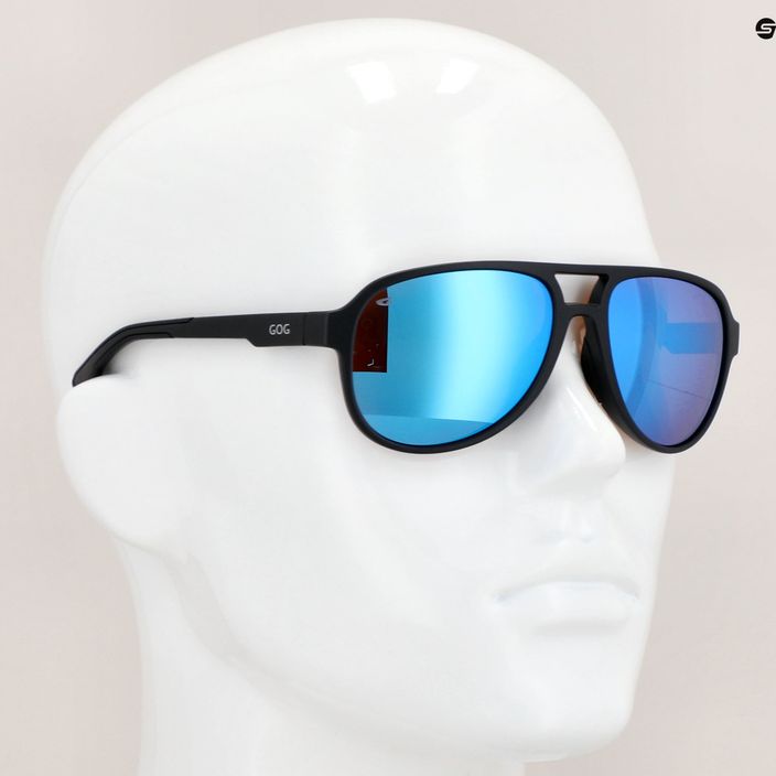 GOG Hardy matt black/blue/polychromatic white-blue sunglasses E715-2P 7