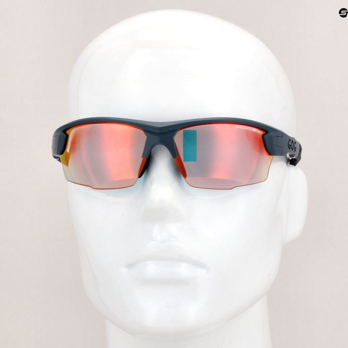GOG Steno C matt grey/black/polychromatic red cycling glasses E544-3 7
