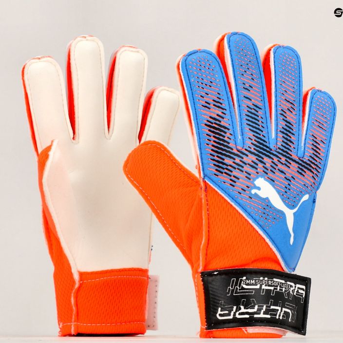 PUMA children's goalkeeper gloves Ultra Grip 4 RC ultra orange/blue glimmer 7