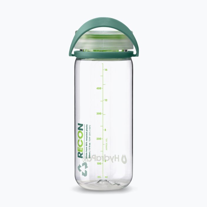 HydraPak Recon 500 ml clear/evergreen lime travel bottle 2