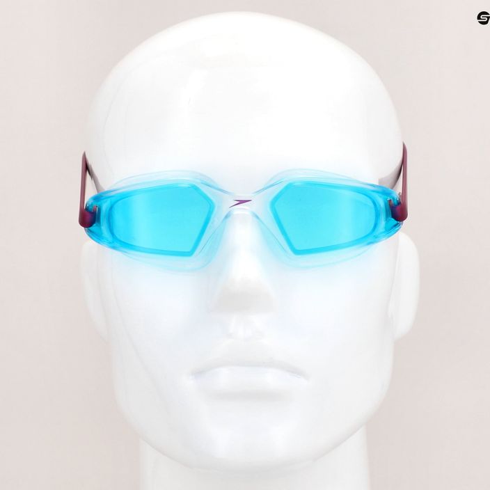 Speedo Hydropulse Junior deep plum/clear/light blue children's swimming goggles 68-12270D657 7
