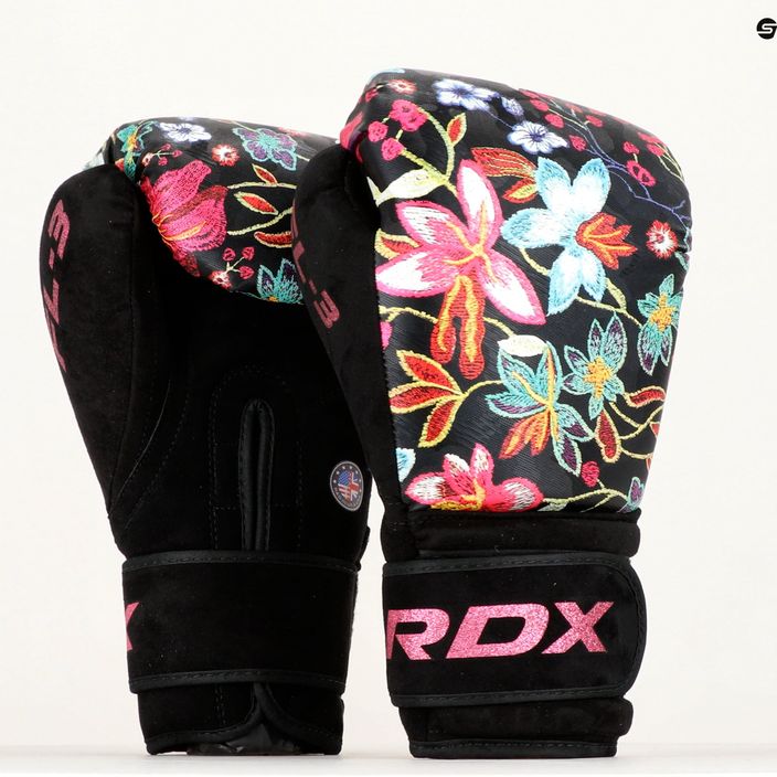 RDX FL-3 black-coloured boxing gloves BGR-FL3 12