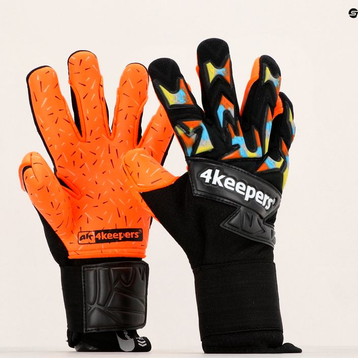 4Keepers Equip Flame Nc goalkeeper gloves black and orange EQUIPFLNC 8
