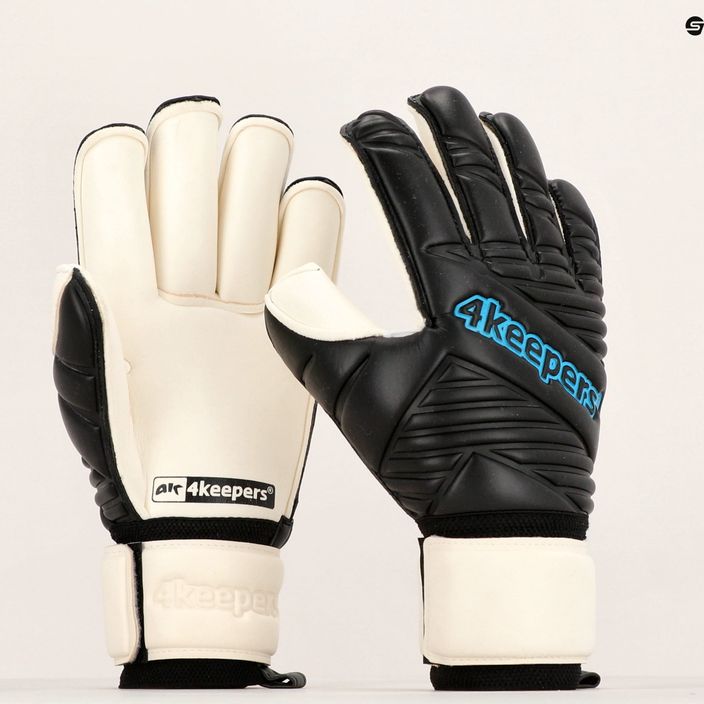 4keepers Retro IV RF goalkeeper gloves black and white 4KRETROBLRF 11