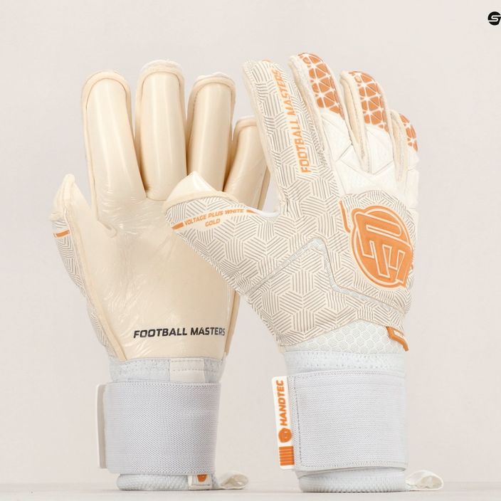 Football Masters Voltage Plus RF v 4.0 white and gold 1172-4 goalkeeper's gloves 8