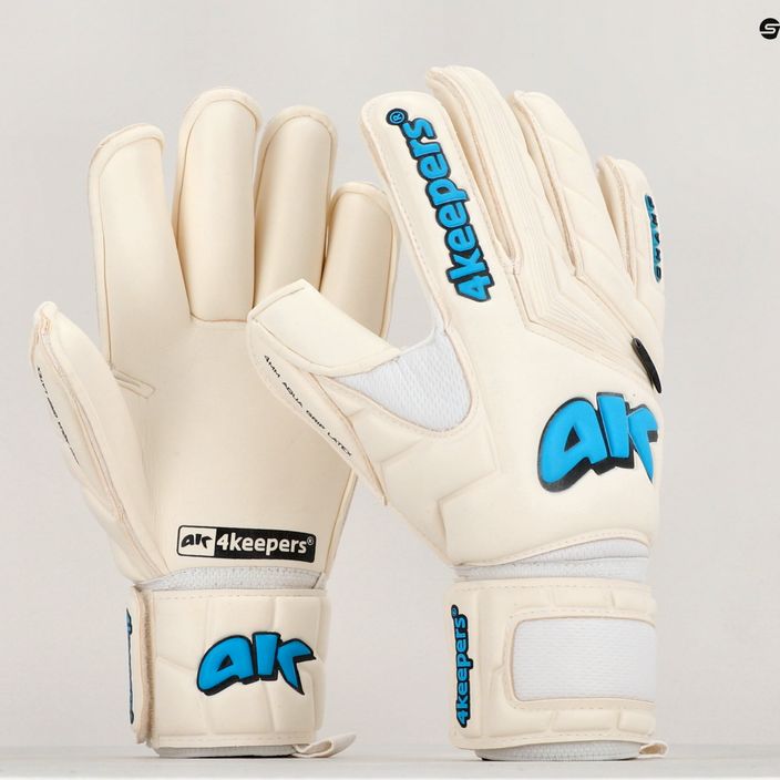 4keepers Champ Aqua V Rf goalkeeper gloves white and blue 11