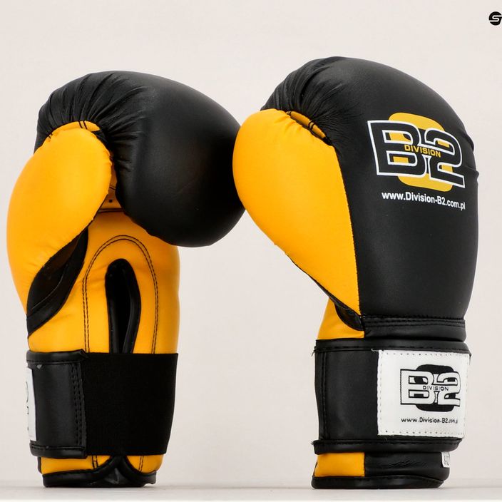 DIVISION B-2 boxing gloves black and yellow DIV-TG01 7