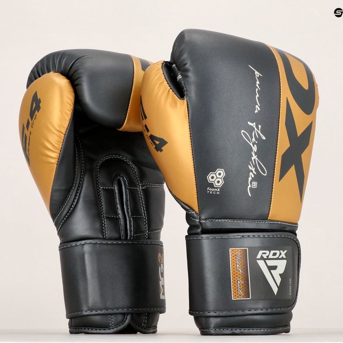 RDX Rex F4 black/gold boxing gloves BGR-F4GL-. 12