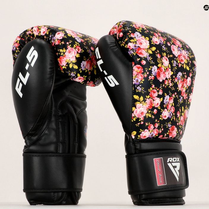 Boxing gloves RDX FL-5 black-pink BGR-FL5B 14