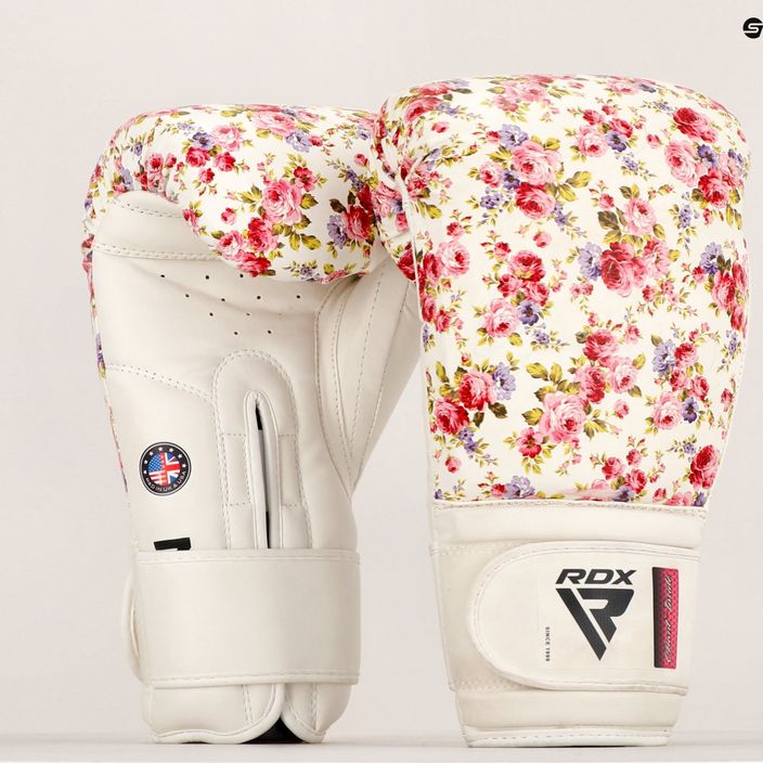 RDX FL-6 white and pink boxing gloves BGR-FL6W 13