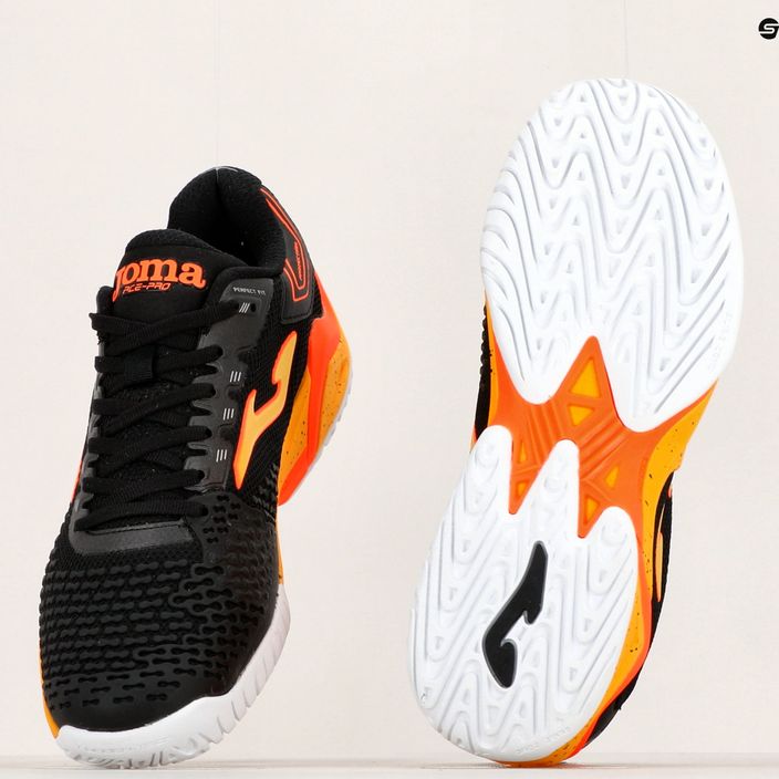 Joma T.Ace 2301 men's tennis shoes black and orange TACES2301T 17