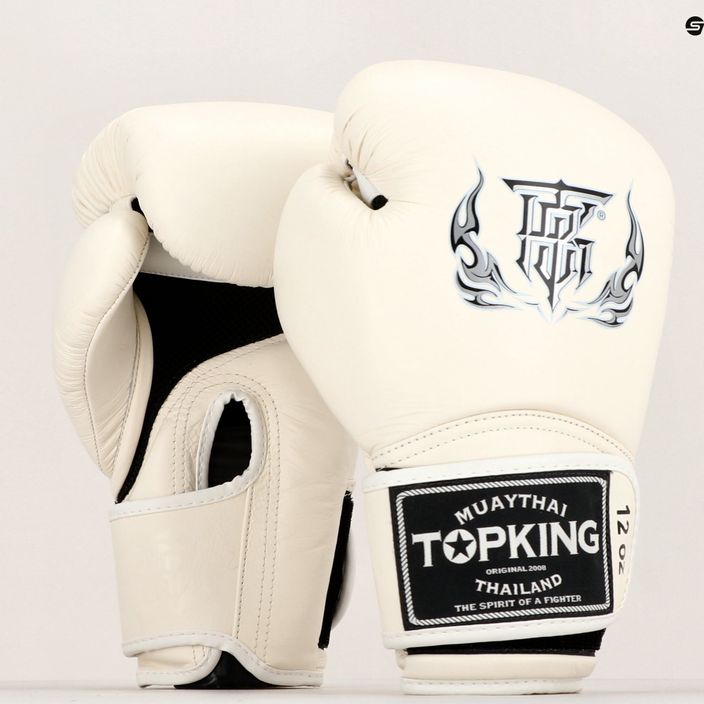 Top King Muay Thai boxing gloves Super Air white 6