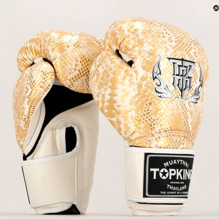 Top King Muay Thai Super Star "Air" boxing gloves white TKBGSS 6