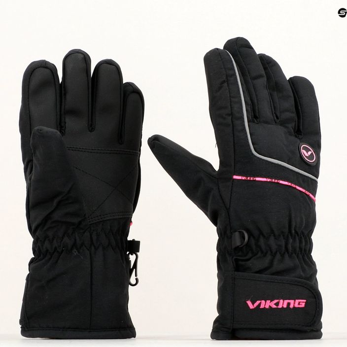 Viking Kevin children's ski gloves black 120/11/2255/43 8