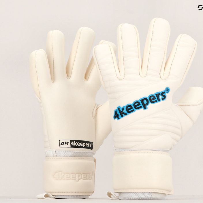 Children's goalkeeper gloves 4keepers Retro IV NC white 4KRIVNCJR 10