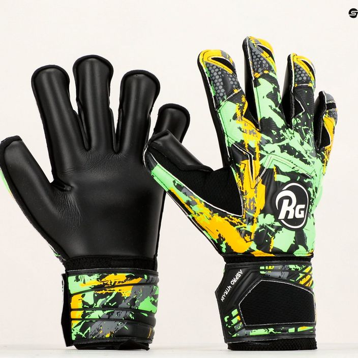 RG Aspro 4train goalkeeper's gloves black and green ASP42107 5