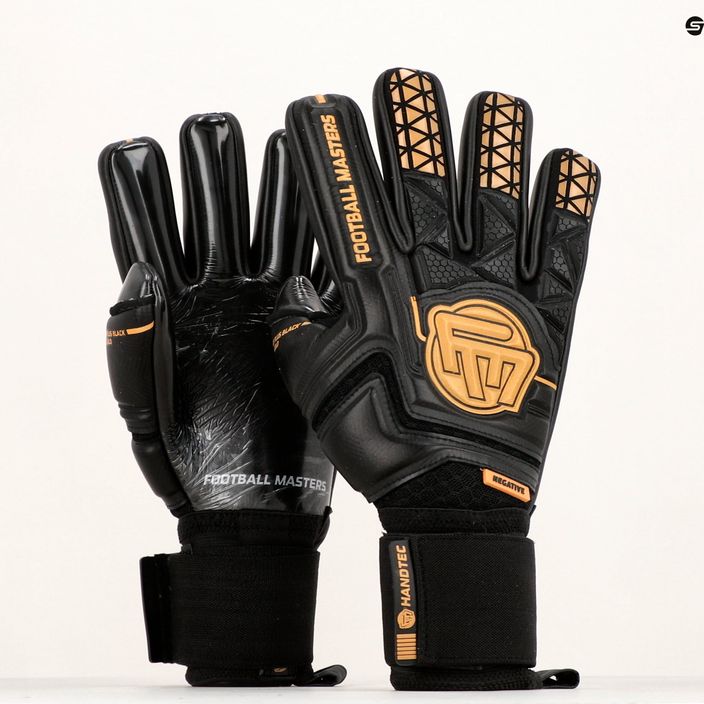 Football Masters Voltage Plus NC v 4.0 goalkeeping gloves black and gold 1169-4 8