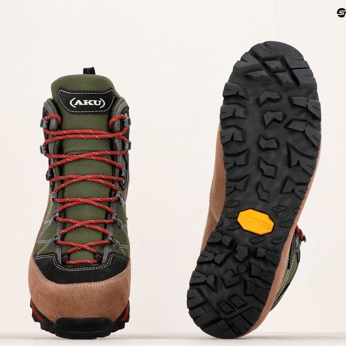 AKU Trekker Lite III GTX brown-green men's trekking boots 977-481-7 13