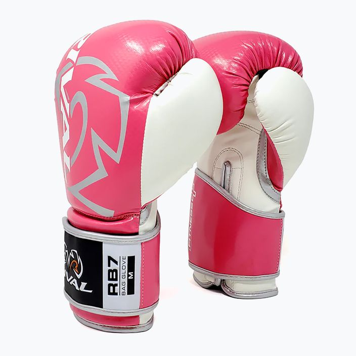 Rival Fitness Plus Bag pink/white boxing gloves 6