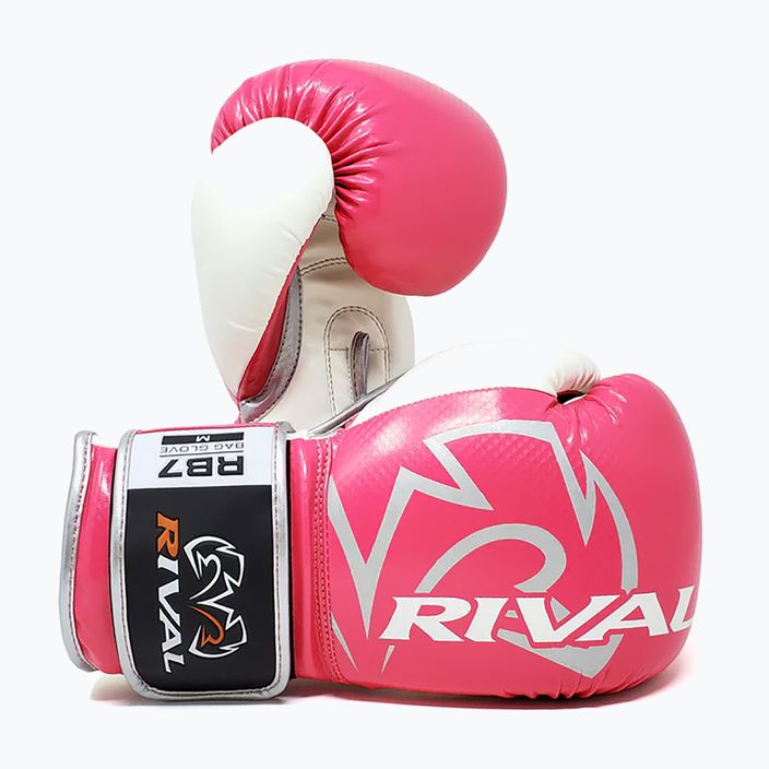 Rival Fitness Plus Bag pink/white boxing gloves 7