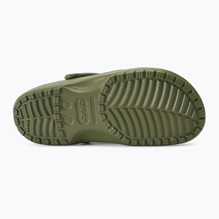 Men's Crocs Classic army green flip-flops 6