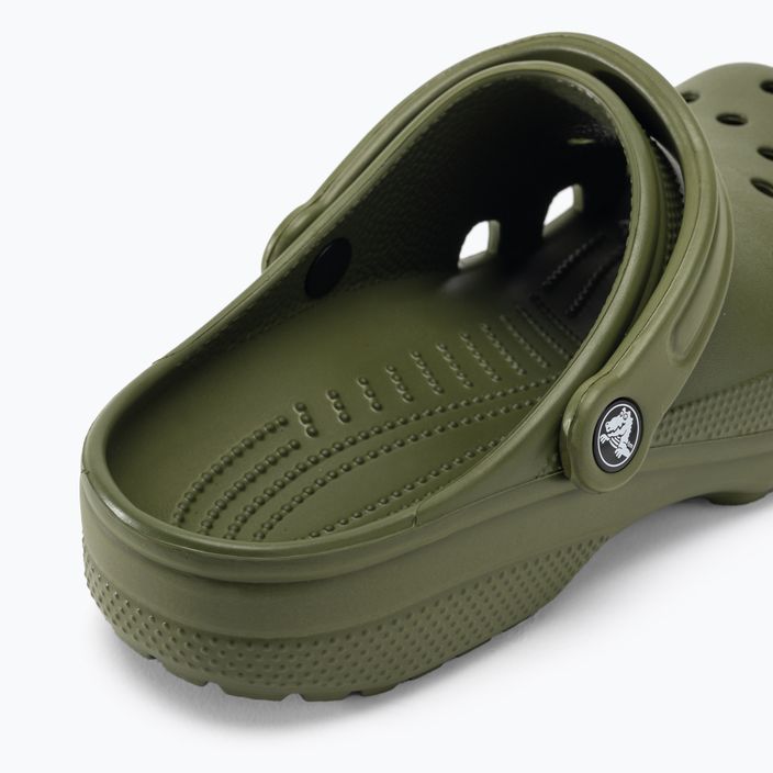 Men's Crocs Classic army green flip-flops 9