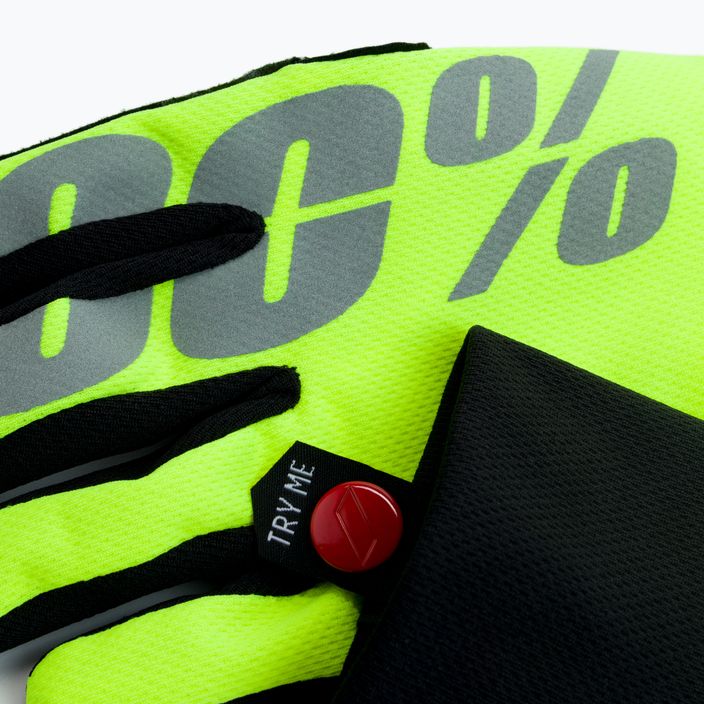Cycling gloves 100% Hydromatic Waterproof yellow STO-10011-004 4