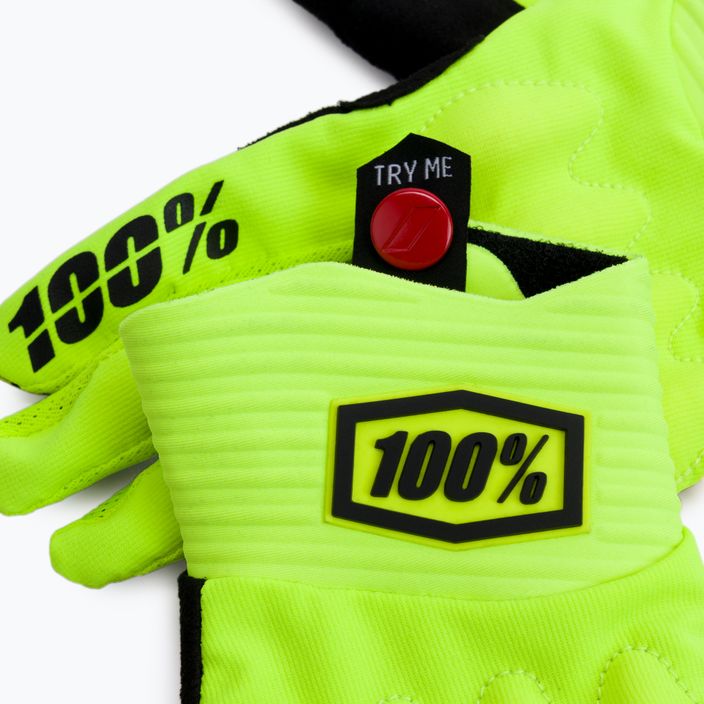 Cycling gloves 100% Cognito yellow STO-10013-014 4
