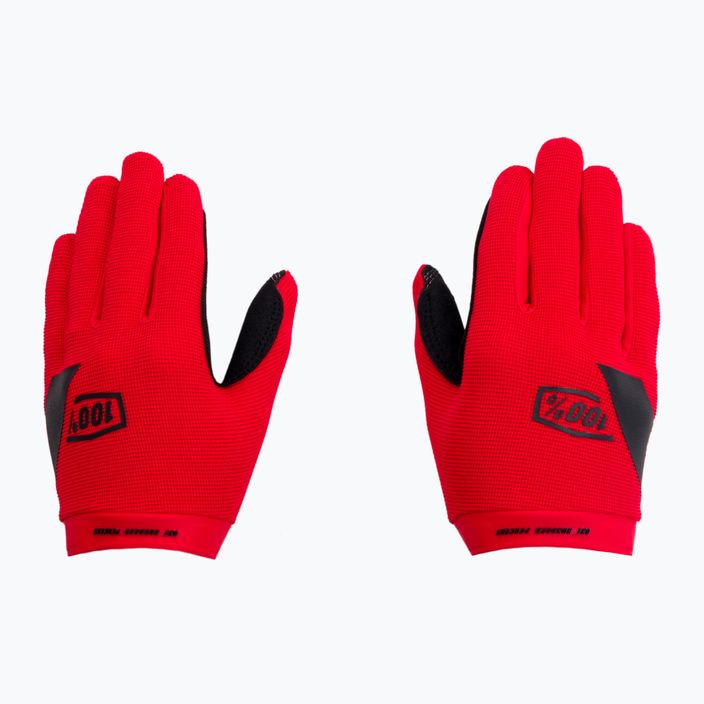 Children's cycling gloves 100% Ridecamp Youth red STO-10018-003 3