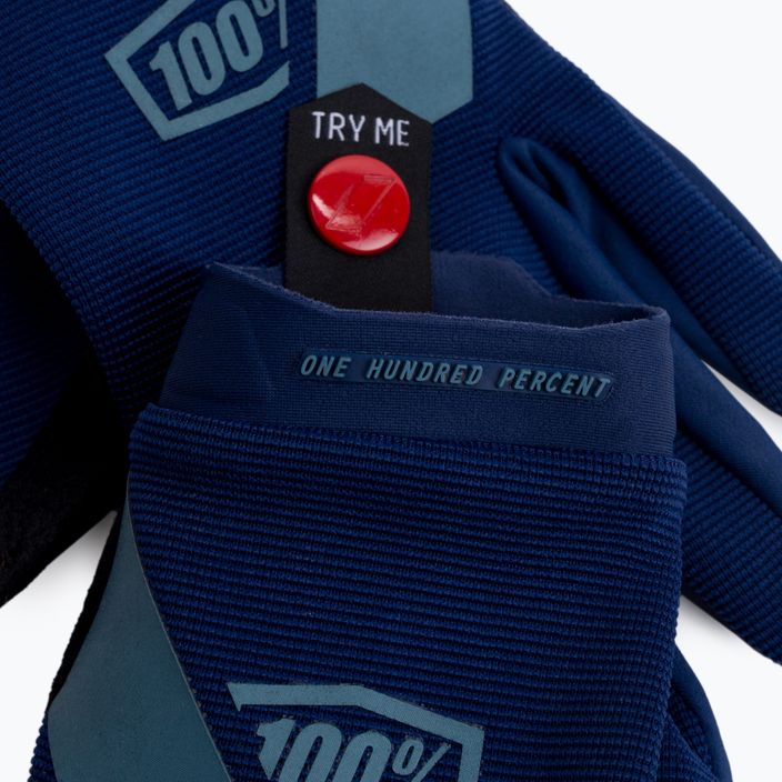 Cycling gloves 100% Ridecamp navy blue STO-10018-015 4