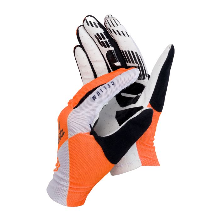 Cycling gloves 100% Celium orange STO-10005-444