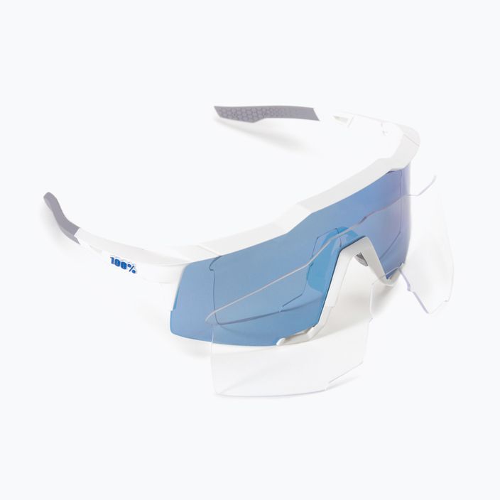 Cycling goggles 100% Speedcraft Multilayer Mirror Lens matte white/hiper blue STO-61001-407-01 6