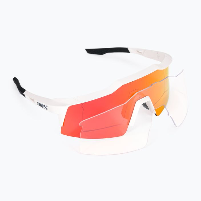Cycling goggles 100% Speedcraft Sl Multilayer Mirror Lens soft tact off white/hiper red STO-61002-412-01 6