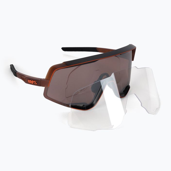 Cycling glasses 100% Glendale Mirror Lens matte translucent brown fade/hyper silver STO-61033-404-01 5